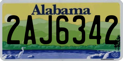 AL license plate 2AJ6342