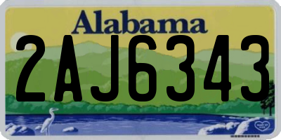 AL license plate 2AJ6343