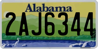 AL license plate 2AJ6344