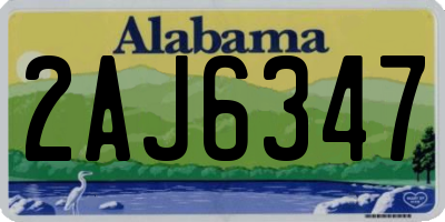 AL license plate 2AJ6347
