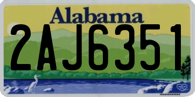 AL license plate 2AJ6351