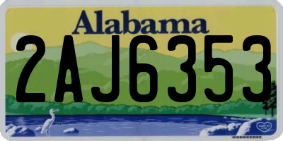 AL license plate 2AJ6353