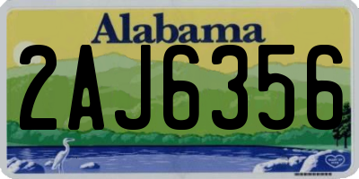 AL license plate 2AJ6356