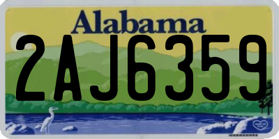 AL license plate 2AJ6359