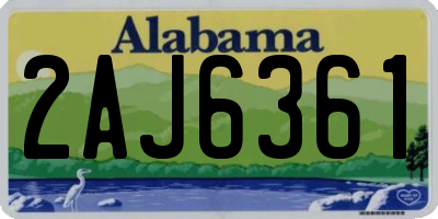 AL license plate 2AJ6361