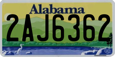 AL license plate 2AJ6362