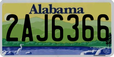 AL license plate 2AJ6366