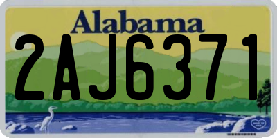 AL license plate 2AJ6371