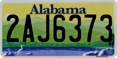 AL license plate 2AJ6373