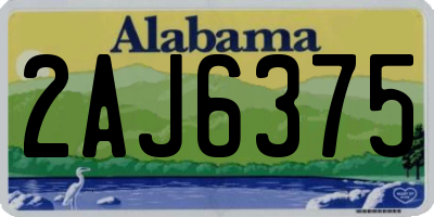 AL license plate 2AJ6375