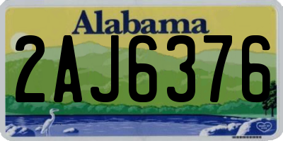 AL license plate 2AJ6376