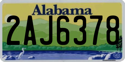 AL license plate 2AJ6378
