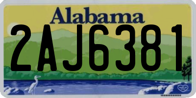 AL license plate 2AJ6381