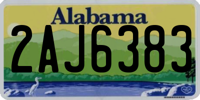 AL license plate 2AJ6383