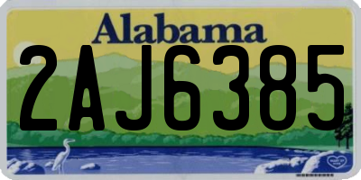 AL license plate 2AJ6385