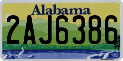 AL license plate 2AJ6386