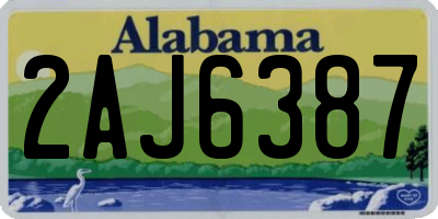 AL license plate 2AJ6387