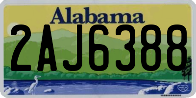 AL license plate 2AJ6388