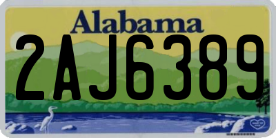 AL license plate 2AJ6389
