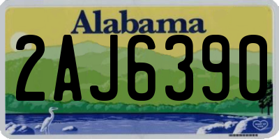 AL license plate 2AJ6390