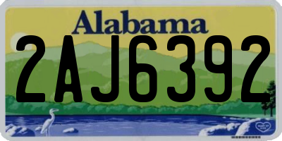 AL license plate 2AJ6392