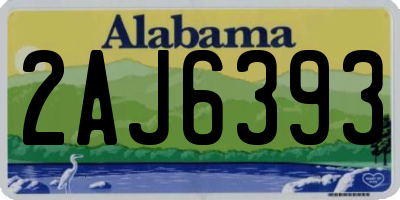 AL license plate 2AJ6393