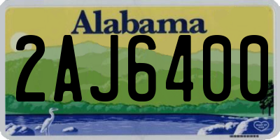 AL license plate 2AJ6400