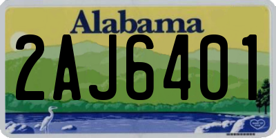 AL license plate 2AJ6401
