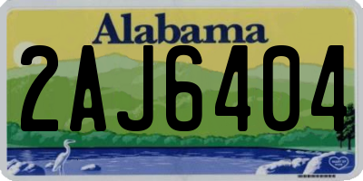 AL license plate 2AJ6404