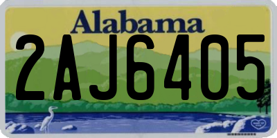 AL license plate 2AJ6405