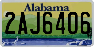 AL license plate 2AJ6406