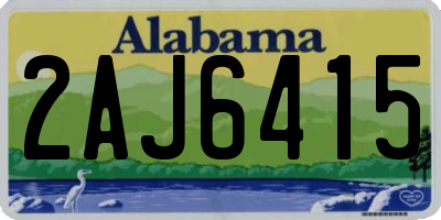 AL license plate 2AJ6415