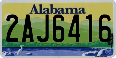 AL license plate 2AJ6416