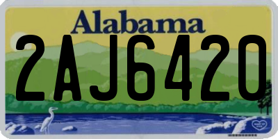 AL license plate 2AJ6420