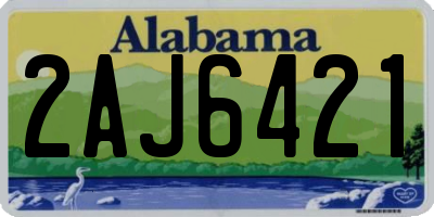 AL license plate 2AJ6421