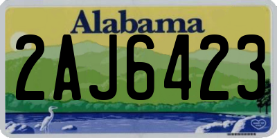 AL license plate 2AJ6423