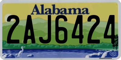 AL license plate 2AJ6424