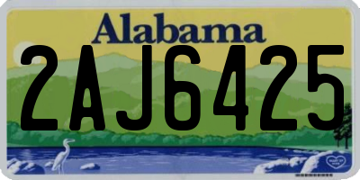 AL license plate 2AJ6425