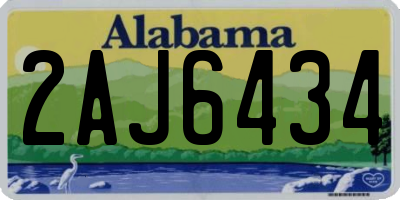AL license plate 2AJ6434