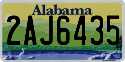AL license plate 2AJ6435