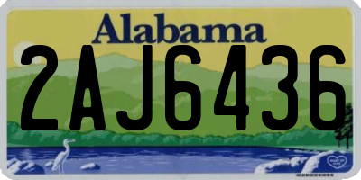 AL license plate 2AJ6436