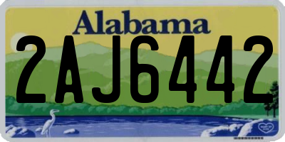 AL license plate 2AJ6442