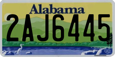 AL license plate 2AJ6445