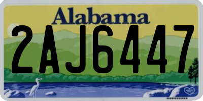 AL license plate 2AJ6447