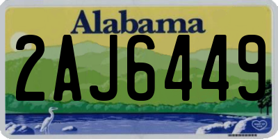 AL license plate 2AJ6449