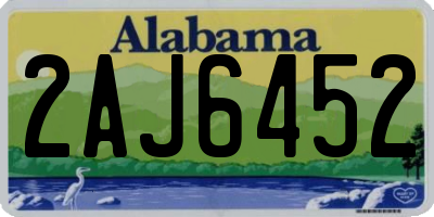 AL license plate 2AJ6452