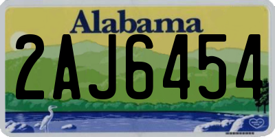 AL license plate 2AJ6454