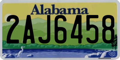 AL license plate 2AJ6458