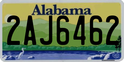 AL license plate 2AJ6462