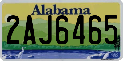 AL license plate 2AJ6465
